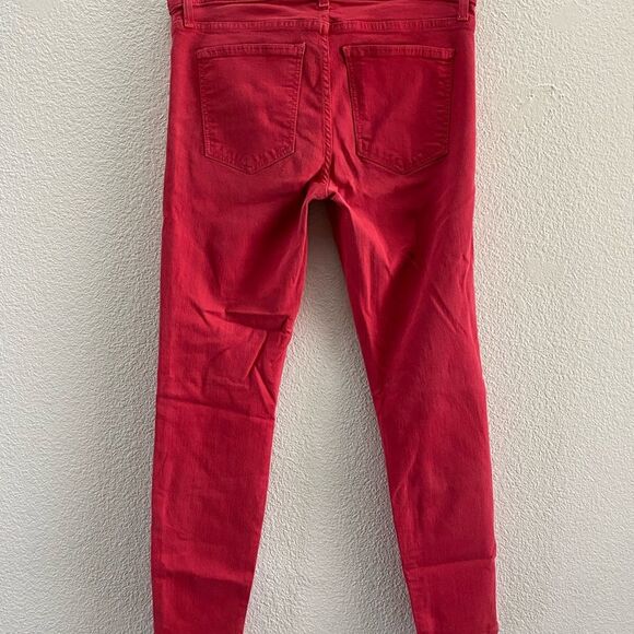 Current/Elliott Stiletto Skinny Pants In Red Coral Mid-Rise Size 30 1280-0465 - Picture 5 of 7
